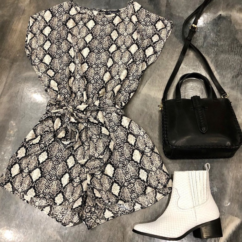 Snake Print Romper